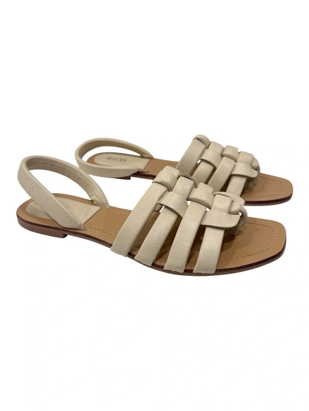 MAEVE Woven Strap Women's Sandals in Cream size 9 M
